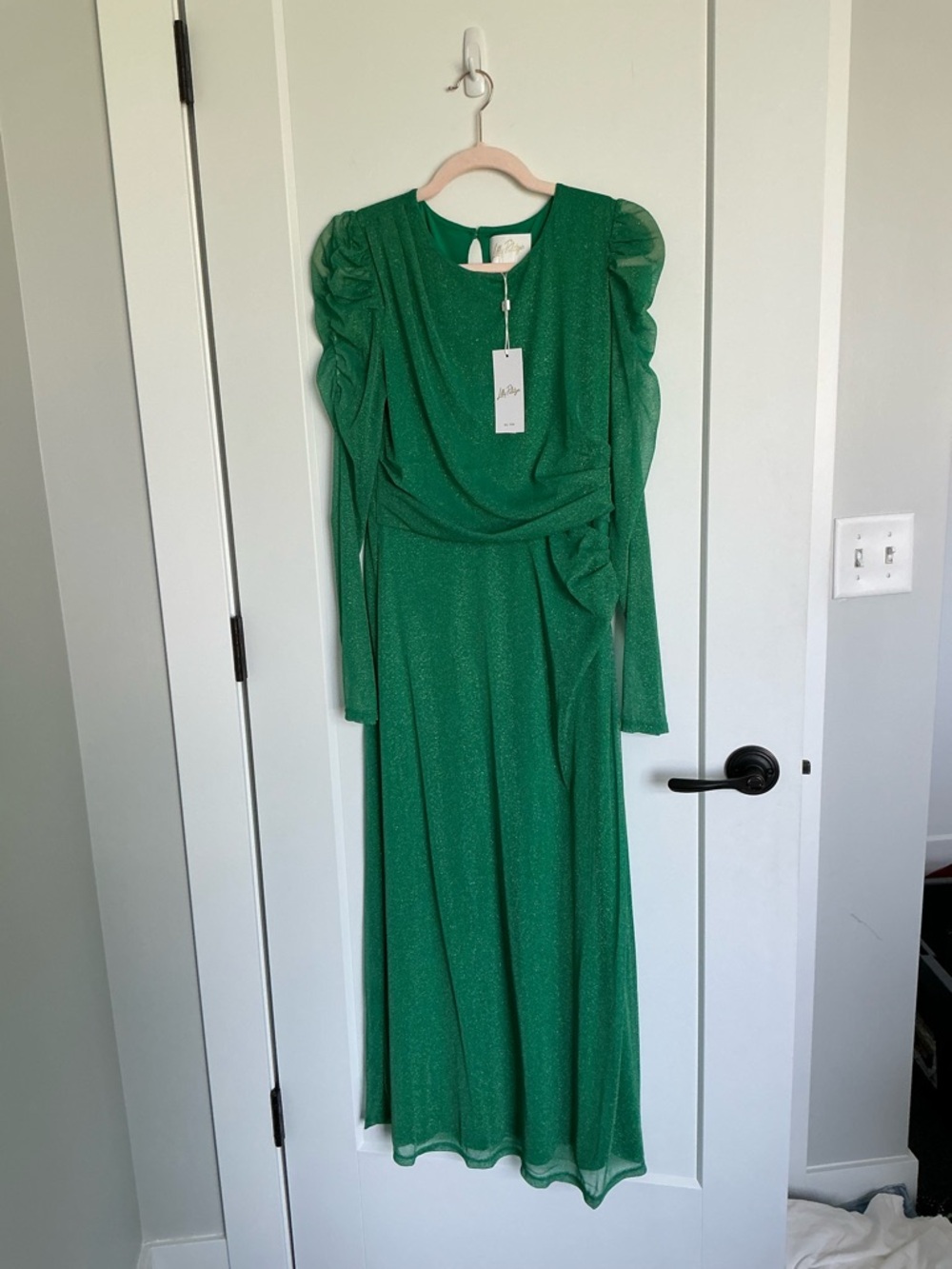 Lilly Pulitzer Emerald Green Long Sleeve Sheath Dress - Picture 2 of 4